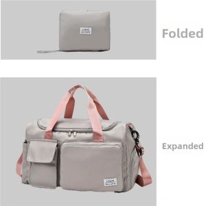 Waterproof Travel Gym Bag With Wet-Dry Separation Design