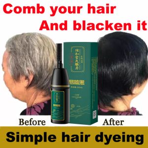 【Hot selling in China】Black Hair Dye Shampoo Comb 200ml Turn Your White Hair Into Black In 15 Minutes Hair Dye For Instant Black HairHarmless ​to the scalp gentle and non-irritating Black Hair Dye Black Shampoo Hair Blackening