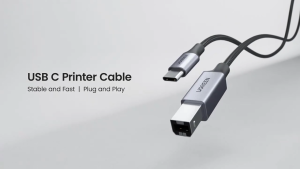 UGREEN USB C to USB B Printer Cable 480Mbps High-Speed USB 2.0 Type C to B Nylon Braided Printer Cord Compatible with Epson HP Brother Canon Lexmark Printers Scanner Yamaha MIDI Keyboard DAC