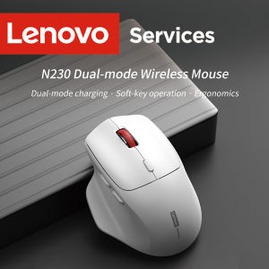 Lenovo | Lenovo Ergonomic Wireless Mouse Game And Office Use With Mute Button Dual-Mode Connection Large-Capacity Battery Ultra-Low Delay