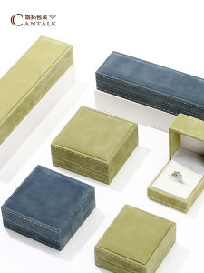 Elegant Vintage Jewelry Box Paper Velvet Straight Angle Lace Italian Earring Necklace Bracelet Ring Box Gift Box