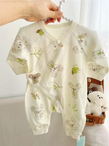 Adorable Pure Cotton Monastic Suit for Newborn Babies Bias Cut Romper Spring Autumn Winter Baby Clothes 0-3-6 Months Old Kids