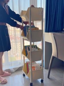 SUNOOM วางของ ชั้นวางของ ชั้นวางของอเนกประสงค์ 3/4ชั้น ชั้นวางของพลาสติก ชั้นวางหนังสือ แบบมีล้อเลื่อน ชั้นวางของในครัวชั้นวางของ ลิ้นชักชั้นวางของ