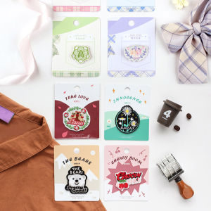 Cartoon Embroidery Patch DIY Mobile Phone Decorative Sticker Book Bag Patch Self Adhesive Grid Design Home Sewing Accessories