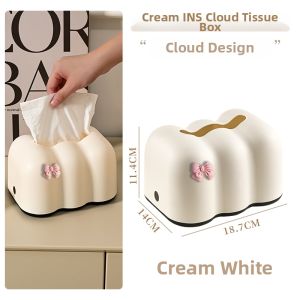 AMU·PIGGY | Elegant Cute Creamy Cloud Tissue Box