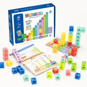 100PCS Math Linking Cubes TPR Counting Blocks Montessori Educational Toy Kids Early Learning Gift
