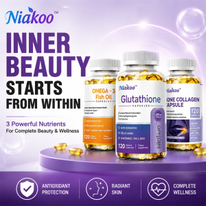 Glutathione Capsules Collagen Fish Oil Antioxidant Anti-Agin Skin Whitening Vitamin C Supplement FDA