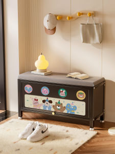 Dopamine Steel Art Shoe Changing Stool Home Entrance Shoe Bench Long Bench Sitting Shoe Cabinet Bench Integrated Bench