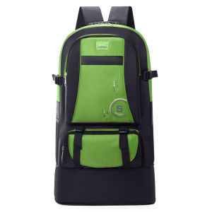 กระเป๋าเป้สะพายหลังเดินป่ากันน้ำความจุขนาดใหญ่สำหรับผู้ชาย 100 ลิตร กระเป๋าเดินทางยาว กระเป๋าเป้สะพายหลังทรงเครื่องมือทนทาน