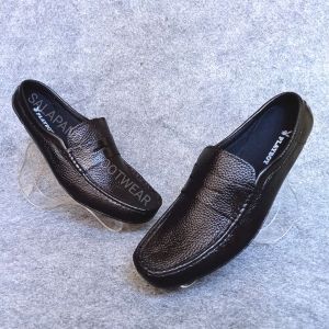 sepatu sandal pria 100% kulit slop pria kulit