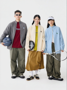 OWOX | Áo Cardigan Dệt Kim Đa Năng Cổ Đứng Có Kéo Mùa Thu Đông