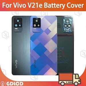 For Vivo V21e Y73 Back Glass Battery Cover For v21e Rear Door Housing Case