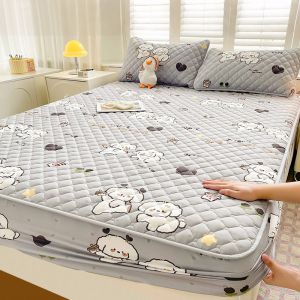 THN ผ้าปูที่นอน 3 ฟุต 3.5 ฟุต 5 ฟุต 6 ฟุต ผ้าปูที่นอน ซาติน ผ้าปูรัดมุม ไม่มีรอยต่อ ไม่หลุดง่าย รวมปลอกหมอน COD