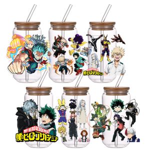 Bandai | UV DTF Anime HD Sticker Waterdichte DIY My Hero Academia Transfer Sticker Permanent Sticker Water Cup Midoriya Izuku Decorate