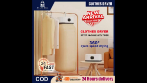 Portable Clothes Dryer Quiet Cloth Dryer Machine Deep Heating Cleaning With Timer (Pengering Baju)
