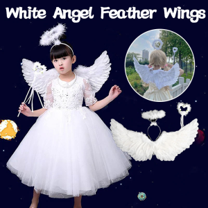 White Angel Feather Wings Christmas Halloween Festival Performance Party Favor Angel Outfit Angel Cosplay Wings