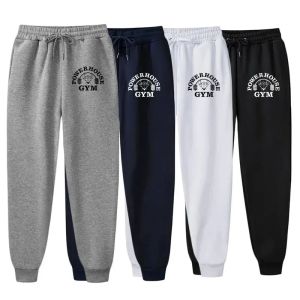 Mens GYM Powerhouse Printed Casual Sports Pants Running Exercise Jogging Pants Comfortable Fitness Trousers