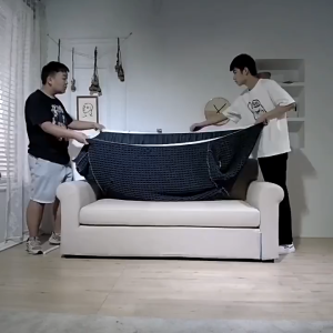 Sofa Cover 3 PCS/Set with foam gauze skirt fully wrapped elastic Seersucker Sofa seat Cover