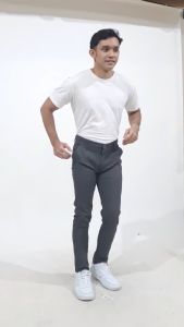 SRSEVEN7 Celana Chino Panjang Pria Big Size Grey