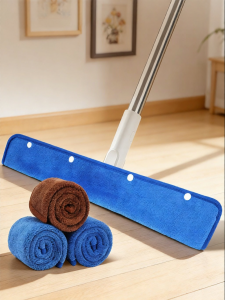 Dual-use Mopping Cloth and Water Scraper Magic Mop