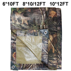 Bạt Che Nắng Ngoài Trời Chống Thấm Ngụy Trang 6x10 8x10/12 10x12 FT Kiểu Ngụy Trang Sinh Học Dùng Làm Mái Che Nắng Cho Cắm Trại