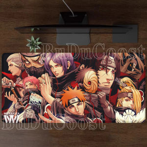 Bandai | HD printing Aakatsuki Naruto Mouse Pad Gaming Office Accessories Computer Keyboard Anime Non-slip Desk Mat overlock XXL Mousepad