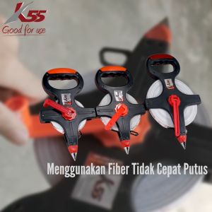 K55 Meteran Tancap Gulung Rol Tanam Tanah Bangunan Petak 30M 50M 100M