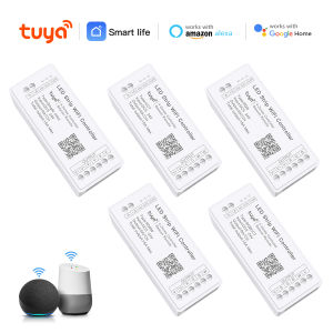 5V-24V Tuya Smart Life LED Light Controller CCT Dimmer RGBW/RGBCCT/RGB Controller WiFi LED Strip Light Switch App Control