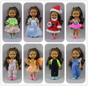 Variety of Princess Fairy Skirt 10cm Sister Little Carrie Doll Clothes Dress up Toy Girls Clothing Accessories Living Series