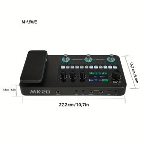 M-VAVE | Bàn Đạp Đa Hiệu Ứng Guitar Di Động M-VAVE MK-20 Với Màn Hình Màu Chức Năng Looper Máy Đánh Trống Mô Phỏng Loa IR Và Bàn Đạp Biểu Cảm