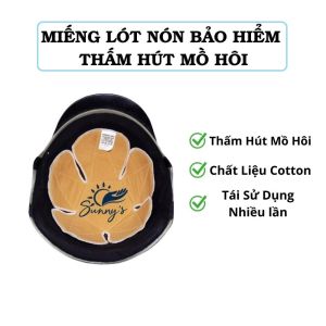 Bộ 2 Miếng lót nón bảo hiểm thấm hút mồ hôi giảm ngứa giặt lại được