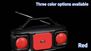 Ready Stock TO-458 15W solar energy LED light wireless BT speaker with FM radio TF/USB stereo woofer outdoor karaoke speaker
