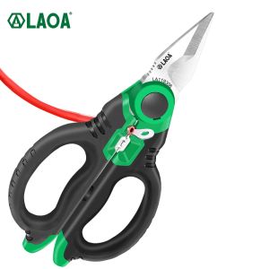 LAOA | LAOA 6" Electrician Pliers Wire Stripper Cutter Crimper CR-V Steel 3-in-1 Multi-Function Hand Tool 163mm