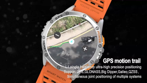 LIGE GPS และเข็มทิศสมาร์ทวอท์ชผู้ชายทัชสกรีนแบบเต็มรูปแบบสร้อยข้อมือการออกกำลังกายกลางแจ้ง IP68เครื่องวัดชีพจรกันน้ำสมาร์ทวอท์ชแอนดรอยด์ IOS
