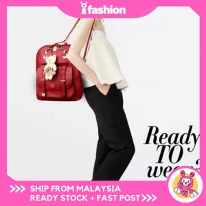 iFASHION 1636 Bear Dual-use Shoulder 2 Way Handbag Woman Bag Backpack Beg Galas Belakang Perempuan Besar