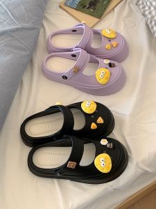 Thin Strip Increased Marys Sandals Creative Internet Celebrity Cute Japanese Style Student Outdoor Non-slip EVA Hollow Shoes Summer