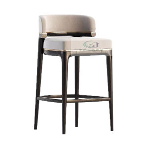 Nordic Real Wood Bar Chair Designer High Footstool Backrest Restaurant Home Kitchen Island Chair Bar Stool Modern Simple Style