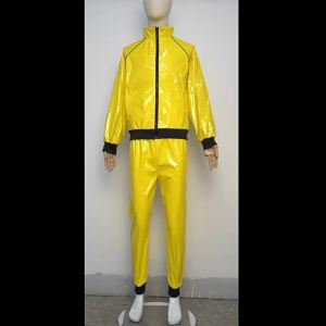 2024 Halloween cos Vintage Disco Patent Leather Glossy cosplay Two-Dimensional Animation Character Stage Costumes