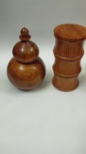 Lọ Đựng Tăm Ống Đựng tăm hồ lô bằng gỗ hương chất lượng tốt | Mỹ nghệ phương chi