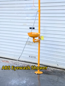 Emergency Shower Eye Wash Station 304 Stainless Steel with Emergency Shower Eyewash Station Sign