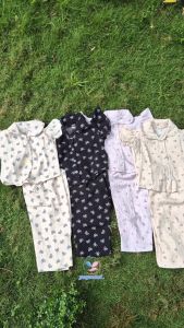 YUYANSI Setelan Anak Perempuan Crop Top Crinkle Motif Lucu Terbaru Umur 1-7 Tahun