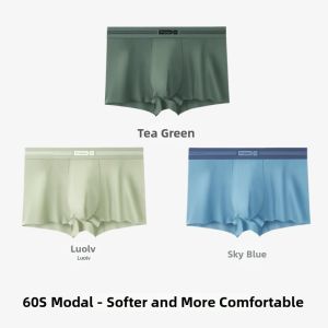 Comfortable Breathable Seamless Modal Mens Boxer Briefs