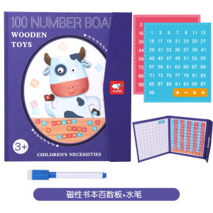 Magnetic Hundreds Board 1 to 100 Children Kindergarten Kids Primary School Students Recognize Digital Toys Mathematics Teaching Aids Addition and Subtraction