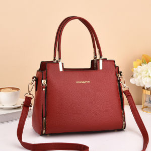 Trendy Large Capacity Leather Handbag Womens Shoulder Bag Crossbody Bag Versatile Daily Match Summer New Style Square Shape