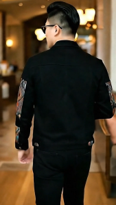 Áo khoác Áo nam áo kaki thô nam dài tay dáng trẻ trung năng động - H85