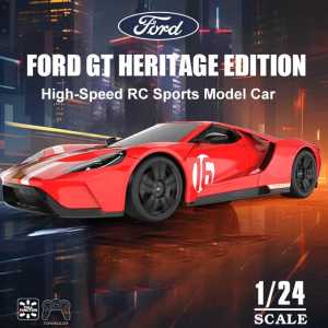 Licensed FORD GTHERITAGE EDITION  Replica 1:24 Scale Remote Control Car - High-Speed RC Sports Model Toy for Adults & Kids gift