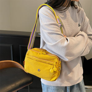 Classic Womens Crossbody Bag Waterproof Oxford Cloth Single Shoulder Sling Bag Multi-Pocket Travel Bag Close-Fitting Small Backpack