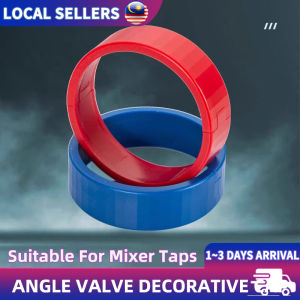 Shower Head Angle Valve Cover Red Blue Self Adhesive Faucet Decoration Split Decorative Cover Shower Head Angle Valve Clown Ring Bathroom Accessories