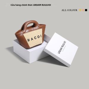 URCDN RDALVO | Túi Xách Mây Đan Nét Hoài Cổ Kết Hợp Màu