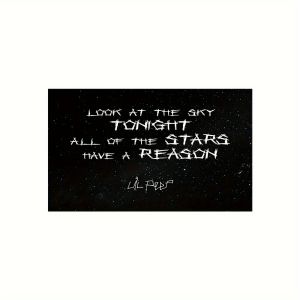 VIKAMA Lil Peep Starry Sky Philosophy Tapestry Starry Gradient Musician Studio Trendy Room Artistic Living Room Decor